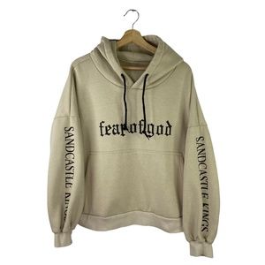 Fear Of God Hoodie Sweatshirt Sandcastle Kings Beige Size Medium